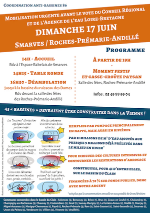 Mobilisation contre les bassines, à Roches-Prémarie-Andillé (Vienne)