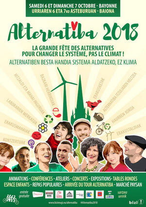Alternatiba, grande fête des alternatives, à Bayonne (Pyrénées-Atlantiques)