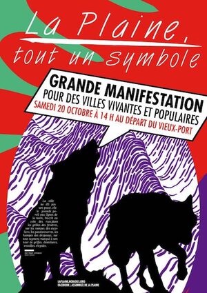 Grande manifestation en soutien à la Plaine, à Marseille (Bouches-du-Rhône)