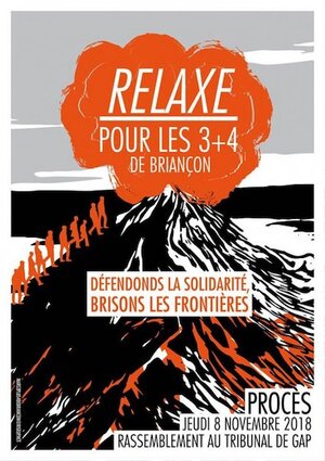 «<small class="fine d-inline"> </small>Liberté pour les 3+4 de Briançon<small class="fine d-inline"> </small>», appel à mobilisation internationale à Gap (Hautes-Alpes)