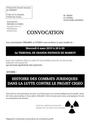 «<small class="fine d-inline"> </small>Le Procès de Cigéo<small class="fine d-inline"> </small>», à Bar-le-Duc (Meuse)