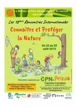 Rencontres internationales «<small class="fine d-inline"> </small>connaître et protéger la nature<small class="fine d-inline"> </small>» (<span class="caps">CPN</span>), à Saint-Brisson (Nièvre)