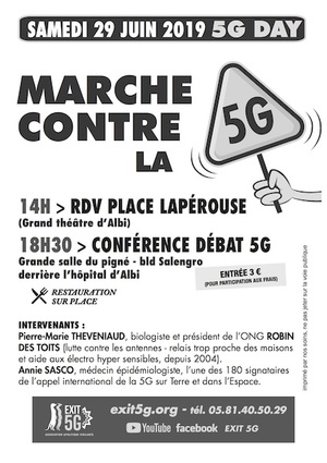 Manifestation et conférence contre la 5G, à Albi (Tarn)