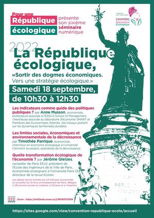 Séminaire République écologique sur l'économie, en ligne