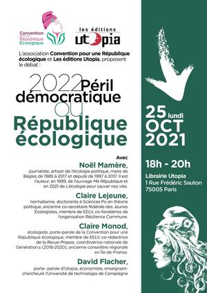 Péril démocratique ou république écologique, débat à Paris
