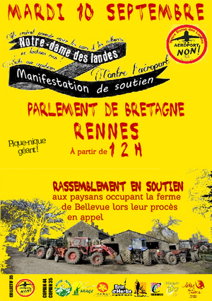 Notre Dame des Landes, 10 septembre, soutien aux paysans
