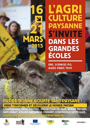 L'agriculture paysanne s'invite dans les grandes écoles<small class="fine d-inline"> </small>! Débats, conférences, concerts, expos...