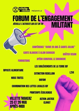 Forum de l'engagement militant, à Paris