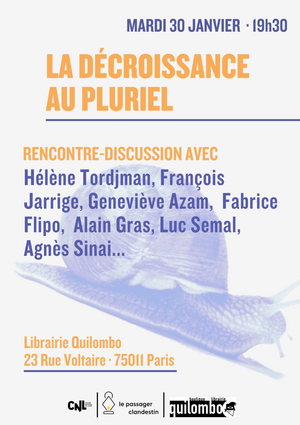 La décroissance au pluriel, rencontre à Paris 