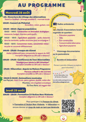 Accueil du Tour Alternatiba dans l'Aude
