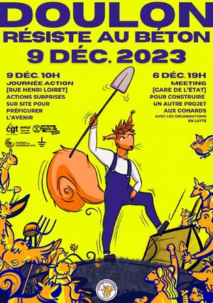 Contre le monde du béton, journée d'action à Doulon (Nantes, Loire-Atlantique)