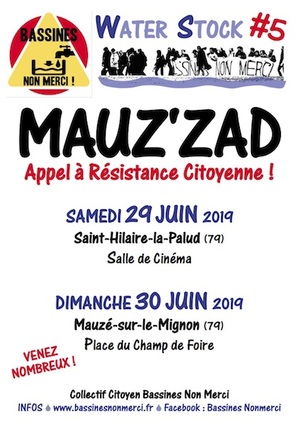 Mauz'Zad, appel à résistance contre les bassines, à Saint-Hilaire-la-Palud et Mauzé-sur-le-Mignon (Deux-Sèvres)