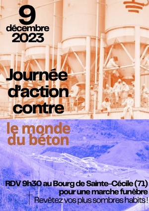 Journée d'action contre le monde du béton, à Sainte-Cécile (Saône-et-Loire)
