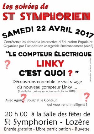 «<small class="fine d-inline"> </small>Le compteur Linky, c'est quoi<small class="fine d-inline"> </small>?<small class="fine d-inline"> </small>» à Saint-Symphorien (Lozère)