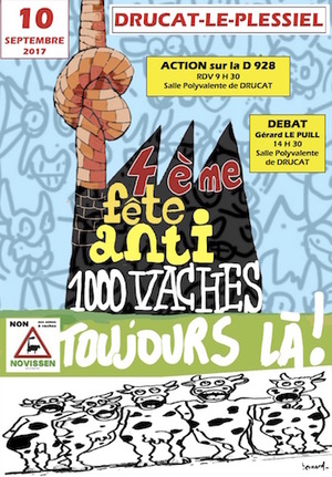 4<sup class="typo_exposants">e</sup> fête des anti 1000 vaches, à Drucat (Somme)