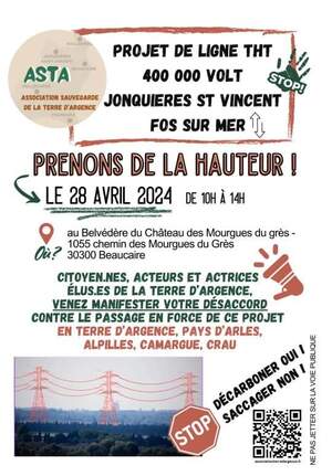 Grand rassemblement contre la ligne <span class="caps">THT</span> aérienne, à Beaucaire (Gard)