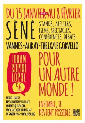 «<small class="fine d-inline"> </small>Forum social socal du Morbihan<small class="fine d-inline"> </small>», à Séné, Vannes, Auray, Theix-Le Gorvello