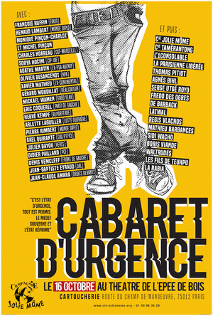 «<small class="fine d-inline"> </small>Le Medef nous les brise<small class="fine d-inline"> </small>» : «<small class="fine d-inline"> </small>Cabaret d'Urgence<small class="fine d-inline"> </small>» à Paris