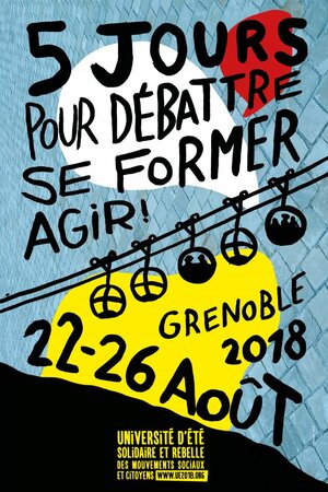 Université d'été solidaire et rebelle des mouvements sociaux et citoyens, à Grenoble (Isère)