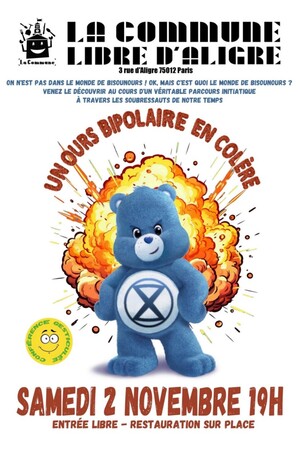 «<small class="fine d-inline"> </small>Un ours bipolaire en colère<small class="fine d-inline"> </small>», conférence gesticulée à Paris