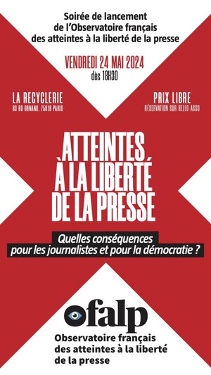 Lancement de l'Observatoire français des atteintes à la liberté de la presse, à Paris