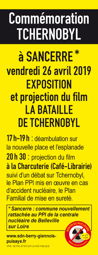 Commémoration Tchernobyl 2019, à Sancerre (Cher)