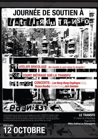 Soutien et concert au squat du Transfo, à Bagnolet