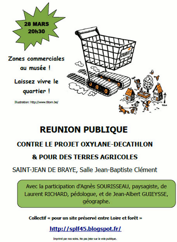 Réunion contre projet Oxylane à Saint Jean de Braye