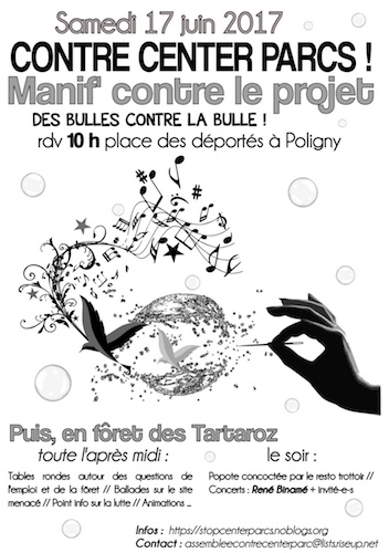 Journée de manifestation contre Center Parcs, à Poligny (Jura)