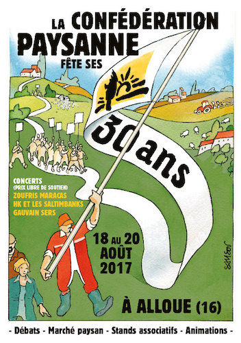 Les 30 ans de la Confédération paysanne à Alloue (Charente)