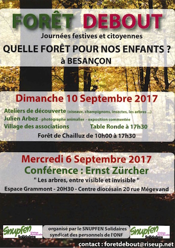 Quelle forêt pour nos enfants<small class="fine d-inline"> </small>? conférence et sortie en forêt à Besançon (Doubs)