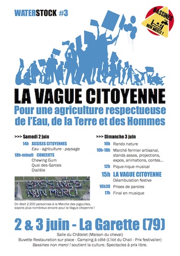 La vague citoyenne, pour une agriculture respectueuse de l'Eau, de la Terre et des Hommes, à La Garette (Deux-Sèvres)