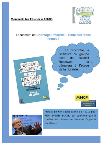 Présentation du livre «<small class="fine d-inline"> </small>Chômage, précarité, Halte aux idées reçues<small class="fine d-inline"> </small>!<small class="fine d-inline"> </small>» à Montigny-le-Bretonneux (Yvelines)
