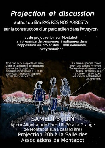 Projection et discussion autour du film Pas Res Nos Arresta, à Montabot (Manche)