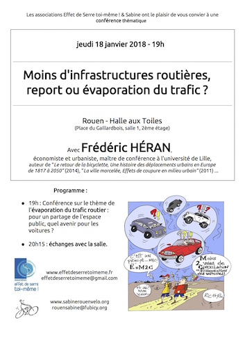 L'évaporation du trafic routier, conférence avec Frédéric Héran à Rouen (Seine-Maritime)