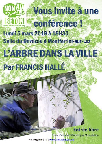 «<small class="fine d-inline"> </small>L'arbre dans la ville<small class="fine d-inline"> </small>», conférence de Francis Hallé à Montferrier-sur-Lez (Hérault)