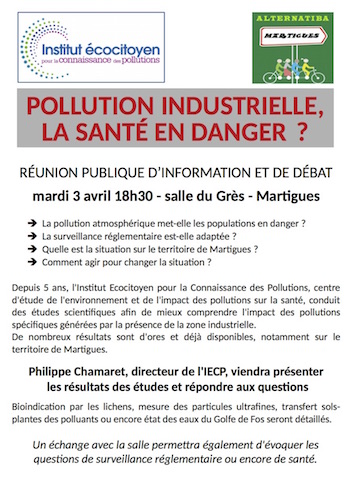 Pollution industrielle, la santé en danger<small class="fine d-inline"> </small>? réunion publique et débat à Martigues (Bouches-du-Rhône)