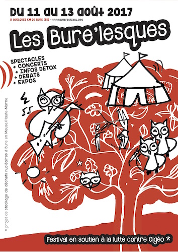 Festival les Bure'lesques, soutien à la lutte contre le projet Cigéo, près de Bure (Meuse)