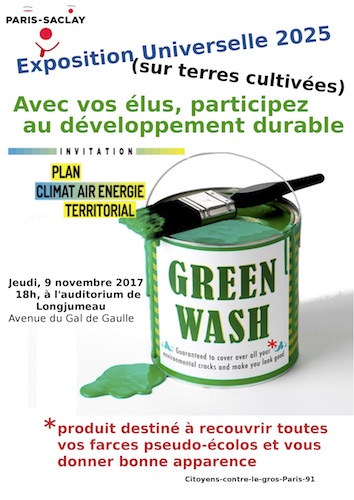Contre l'écoblanchiment des projets d'aménagement de Saclay (Essonne)