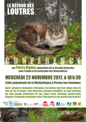 Conférence participative sur «<small class="fine d-inline"> </small>Le retour des loutres<small class="fine d-inline"> </small>», à Pernes-les-Fontaines (Vaucluse)