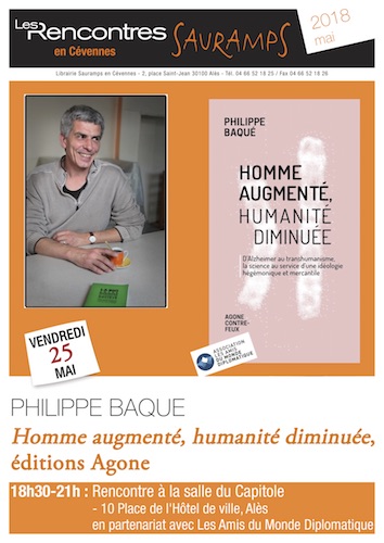 «<small class="fine d-inline"> </small>Homme augmenté, humanité diminuée<small class="fine d-inline"> </small>», rencontre à Alès (Gard)