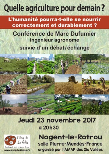 Quelle agriculture pour demain<small class="fine d-inline"> </small>? conférence à Nogent-le-Rotrou (Eure-et-Loir)
