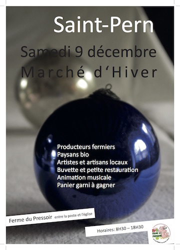  Marché d'Hiver à la ferme du Pressoir, à Saint-Pern (Ille-et-Vilaine)