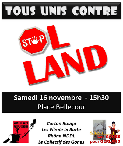 Manifestation à Lyon contre <span class="caps">OL</span> Land