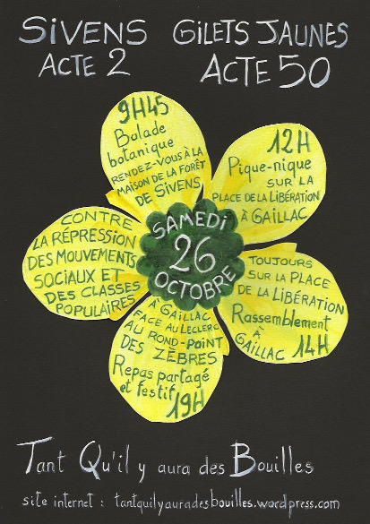 Journée contre la répression des mouvements sociaux et des classes populaires, à Gaillac (Tarn)