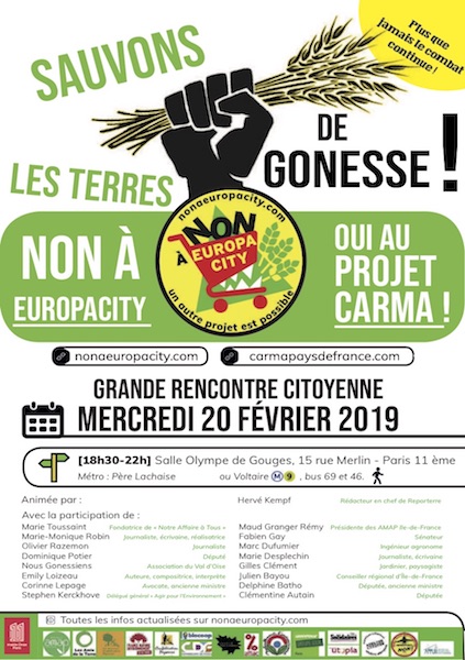 EuropaCity : Réunion «<small class="fine d-inline"> </small>Terres fertiles contre projets stériles<small class="fine d-inline"> </small>», à Paris