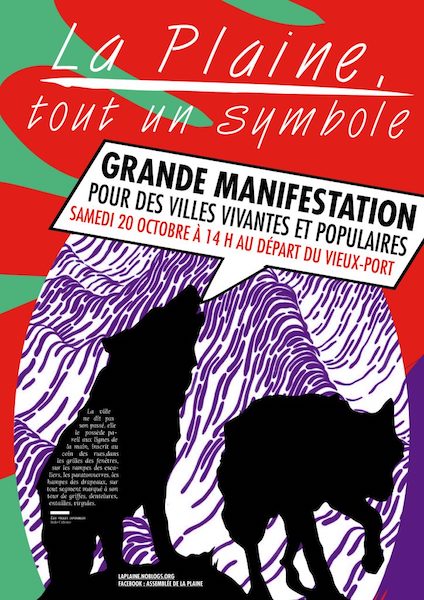 Grande manifestation en soutien à la Plaine, à Marseille (Bouches-du-Rhône)