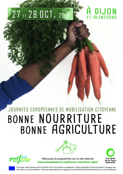 «<small class="fine d-inline"> </small>Bonne nourriture, bonne agriculture<small class="fine d-inline"> </small>», mobilisation pour une autre <span class="caps">PAC</span>, à Dijon (Côte-d'Or) et alentour