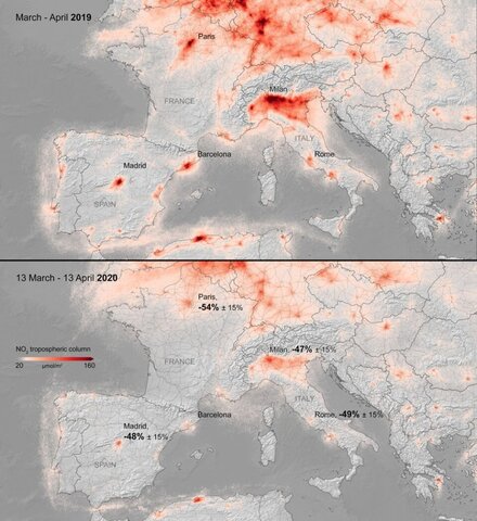 Avec le confinement, la pollution de l'air baisse en Europe