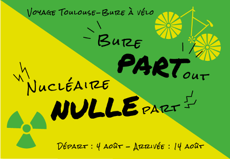 Départ de Carbure à vélo, à Toulouse (Haute-Garonne), destination Bure (Meuse)